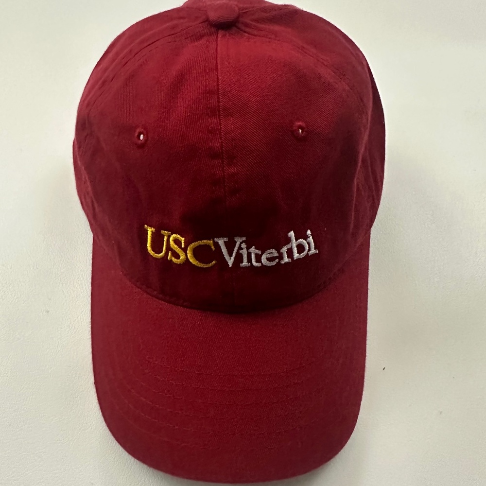 New USC Viterbi Logo Red Embroidered Adjustable Baseball Cap Hat One SizeNew USC
